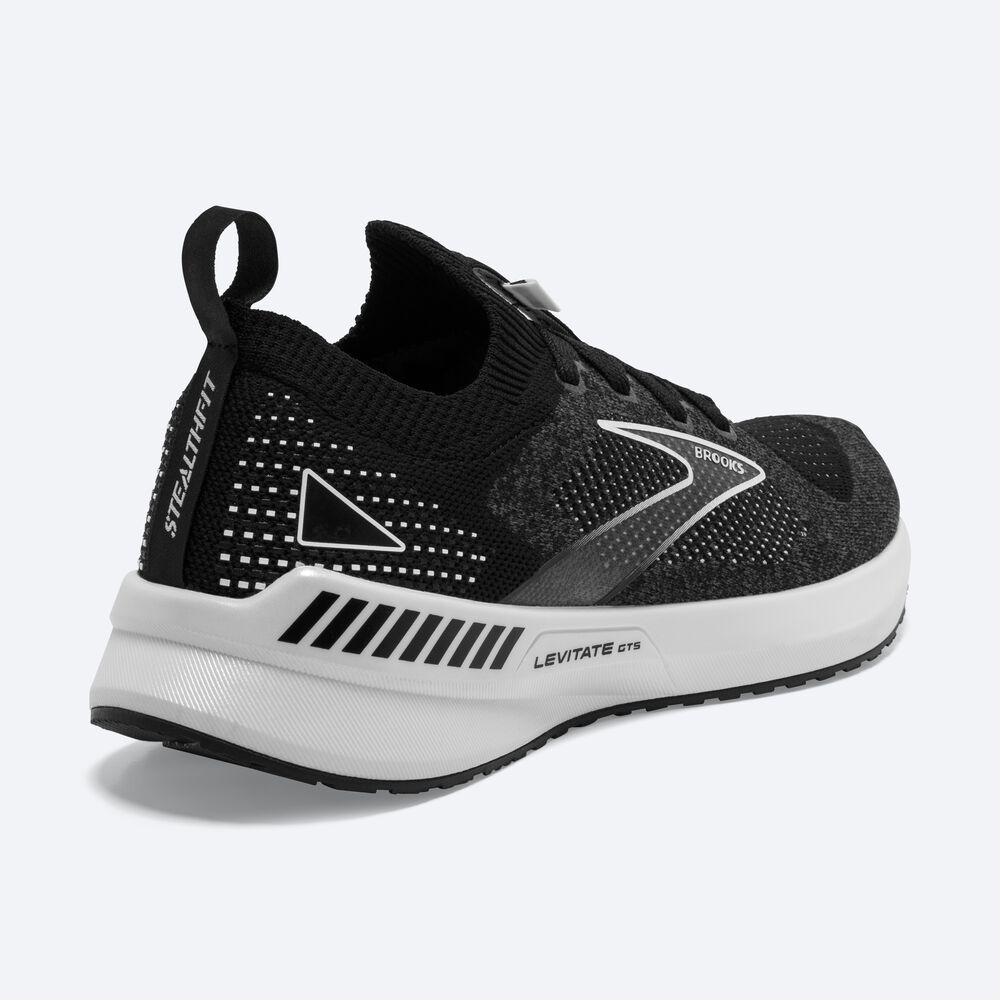 Zapatillas Running Brooks Levitate StealthFit GTS 5 Mujer Negras/Gris/Blancas | Ecuador-51728