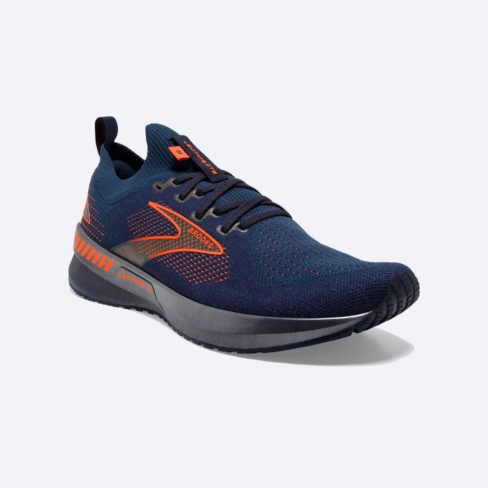 Zapatillas Running Brooks Levitate StealthFit GTS 5 Hombre Azul Marino/Marrones | Ecuador-52341