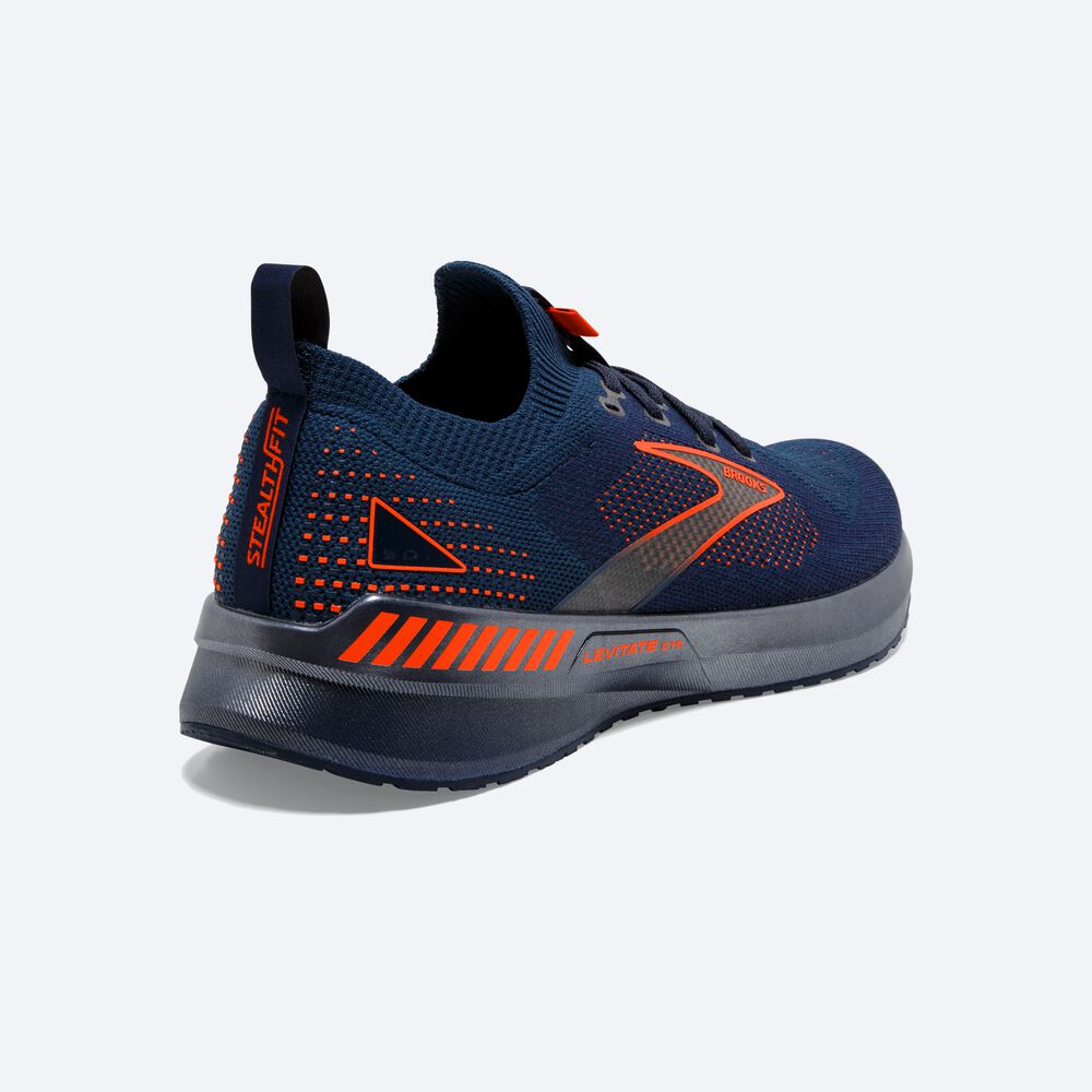 Zapatillas Running Brooks Levitate StealthFit GTS 5 Hombre Azul Marino/Marrones | Ecuador-52341