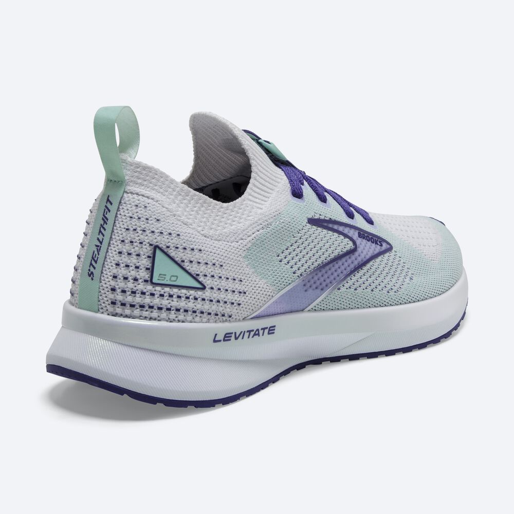 Zapatillas Running Brooks Levitate StealthFit 5 Mujer Blancas/Azul Marino Azules | Ecuador-52630