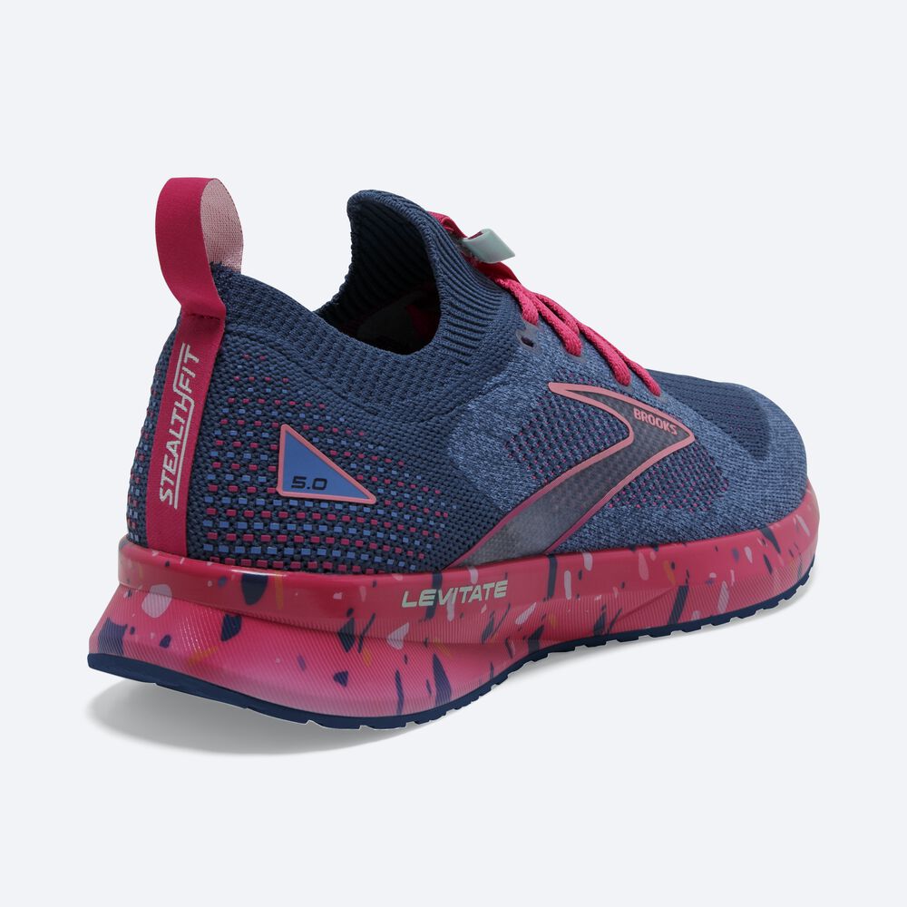 Zapatillas Running Brooks Levitate StealthFit 5 Mujer Azules/Moradas | Ecuador-67095