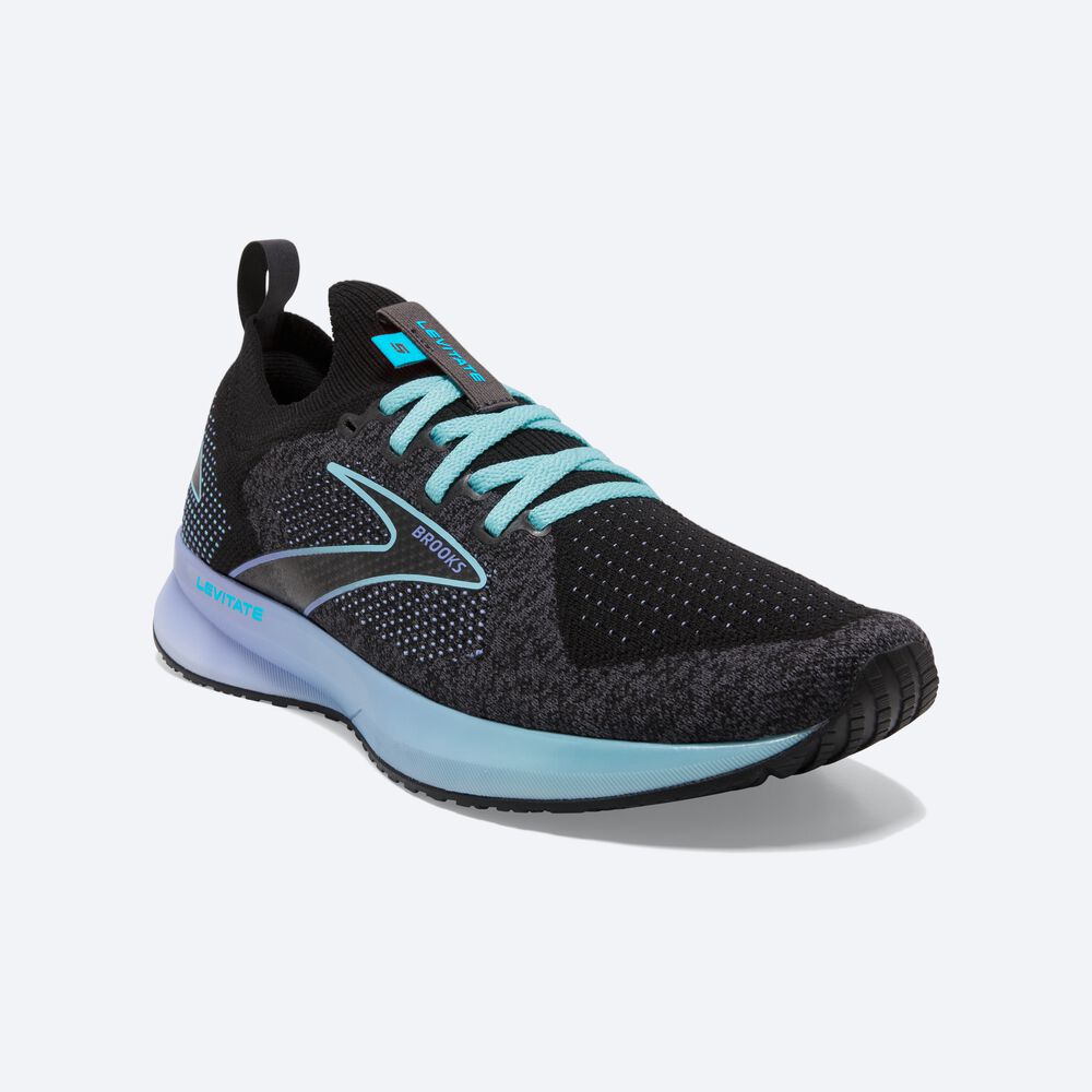 Zapatillas Running Brooks Levitate StealthFit 5 Mujer Azules/Flores/Negras | Ecuador-74285