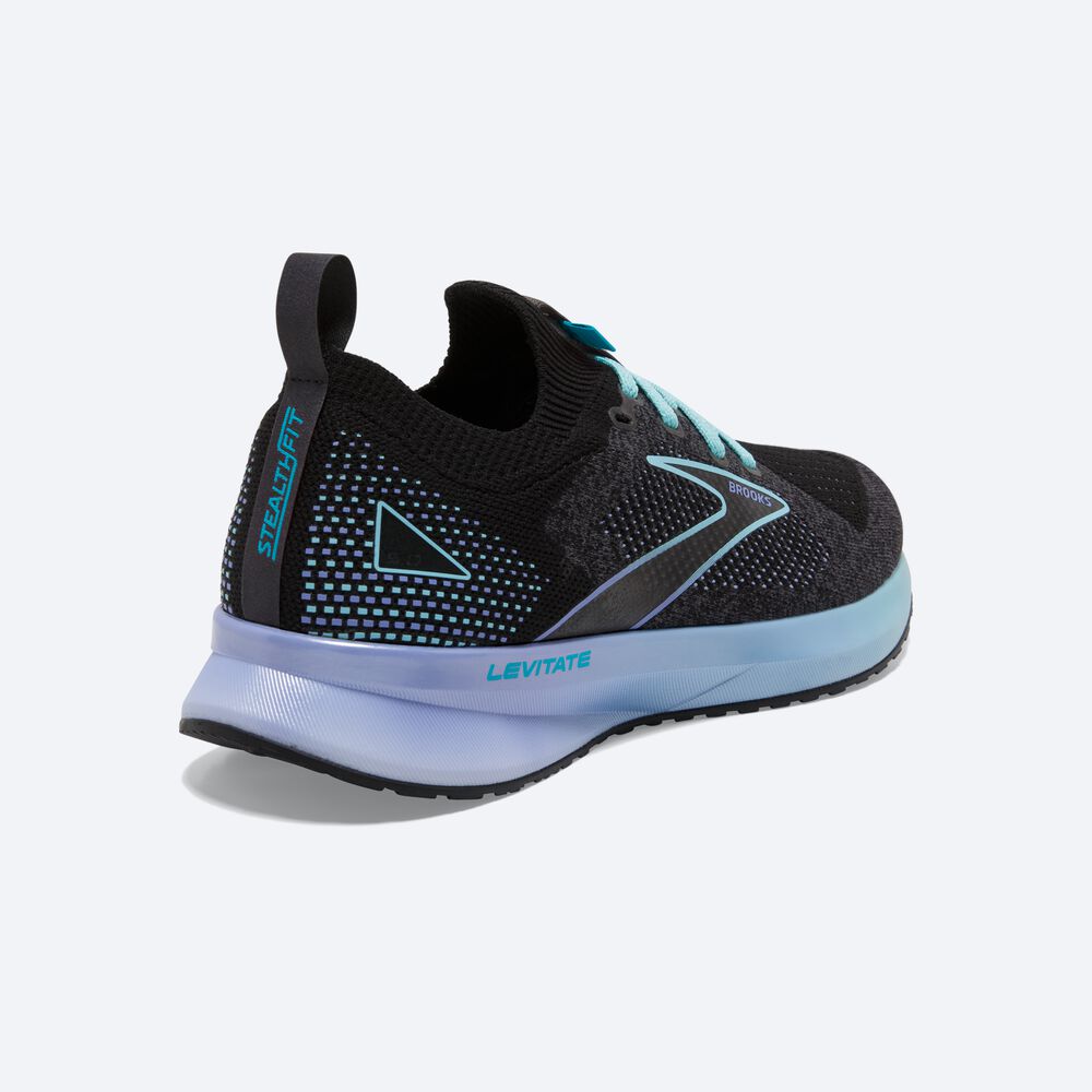 Zapatillas Running Brooks Levitate StealthFit 5 Mujer Azules/Flores/Negras | Ecuador-74285