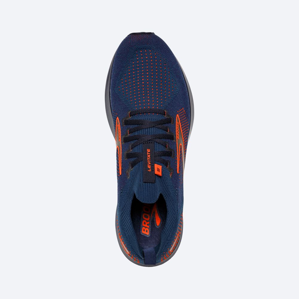 Zapatillas Running Brooks Levitate StealthFit 5 Hombre Azul Marino/Marrones | Ecuador-79413