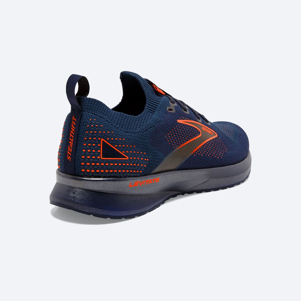 Zapatillas Running Brooks Levitate StealthFit 5 Hombre Azul Marino/Marrones | Ecuador-79413