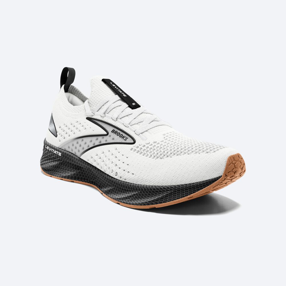 Zapatillas Running Brooks Levitate StealthFit 6 Hombre Blancas/Negras | Ecuador-90368