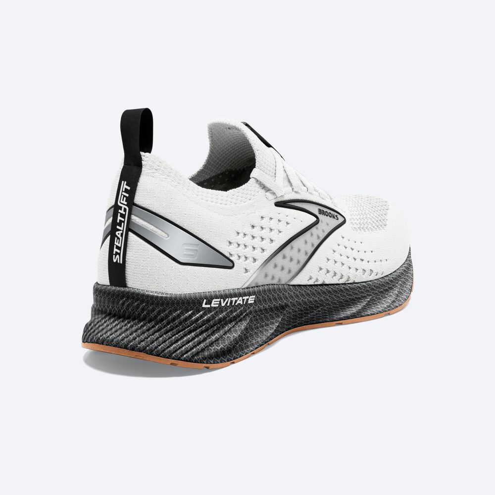 Zapatillas Running Brooks Levitate StealthFit 6 Hombre Blancas/Negras | Ecuador-90368