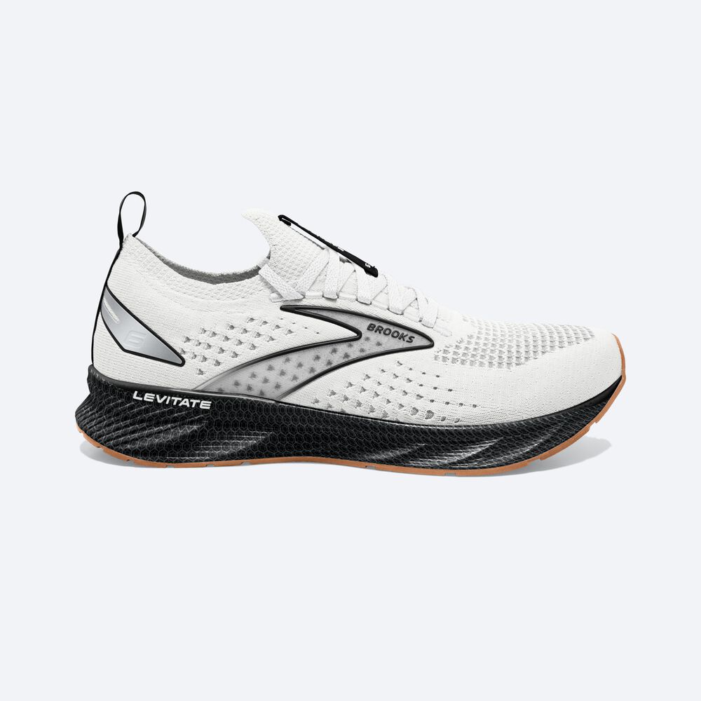 Zapatillas Running Brooks Levitate StealthFit 6 Hombre Blancas/Negras | Ecuador-90368