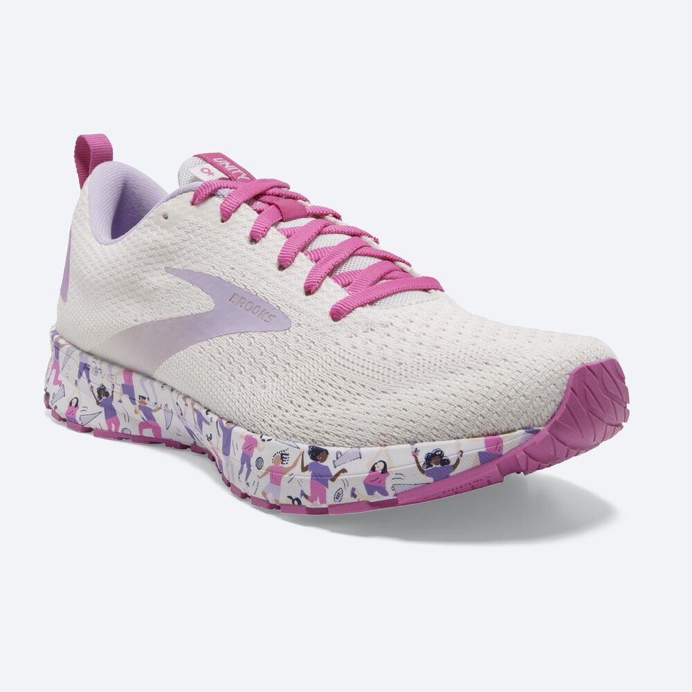 Zapatillas Running Brooks Revel 4 Mujer Blancas/Rosas | Ecuador-73861