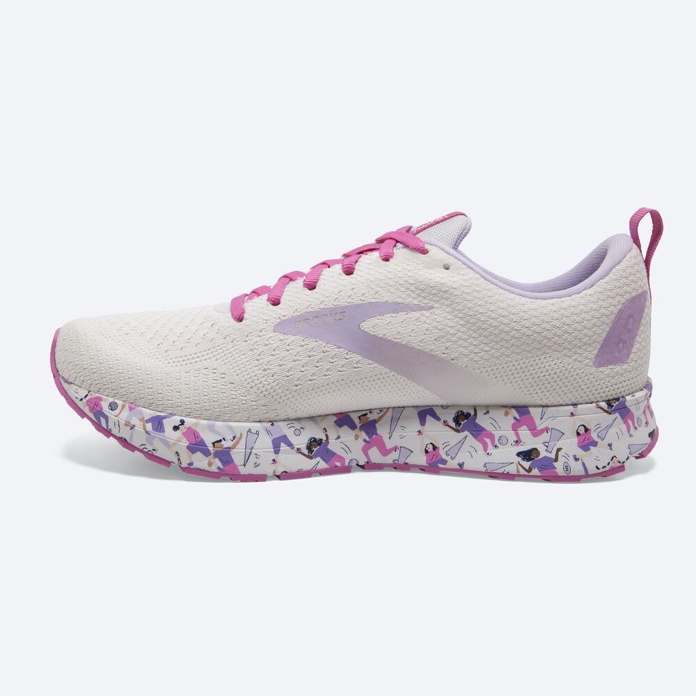 Zapatillas Running Brooks Revel 4 Mujer Blancas/Rosas | Ecuador-73861