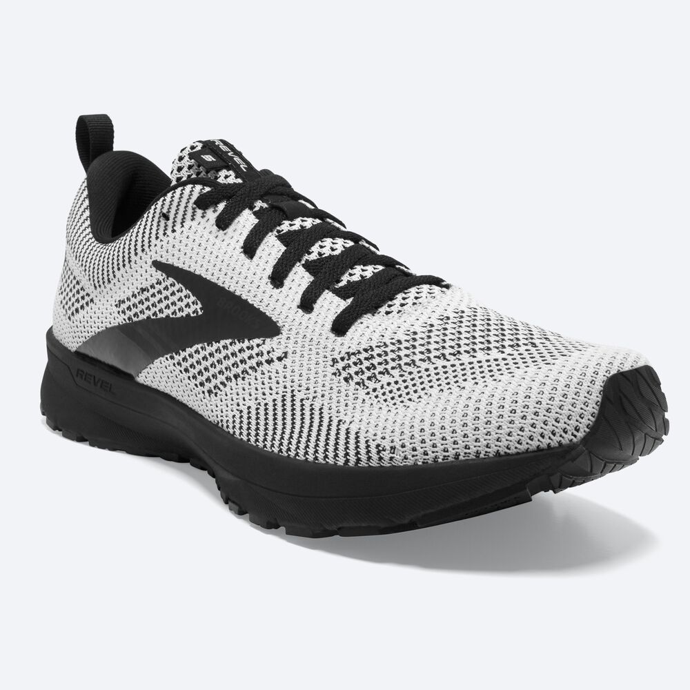 Zapatillas Running Brooks Revel 5 Hombre Blancas/Negras | Ecuador-06893