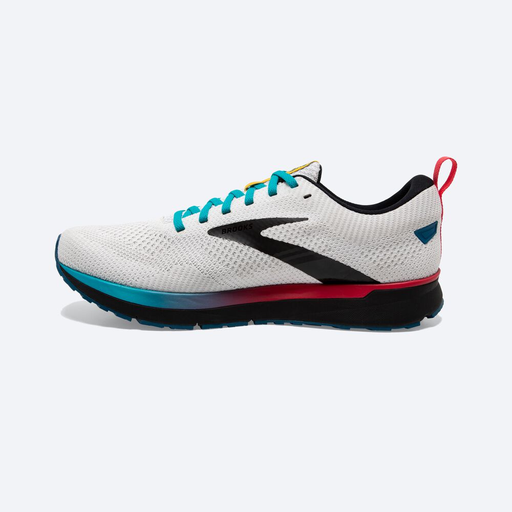 Zapatillas Running Brooks Revel 5 Hombre Blancas/Negras/Azules | Ecuador-09457