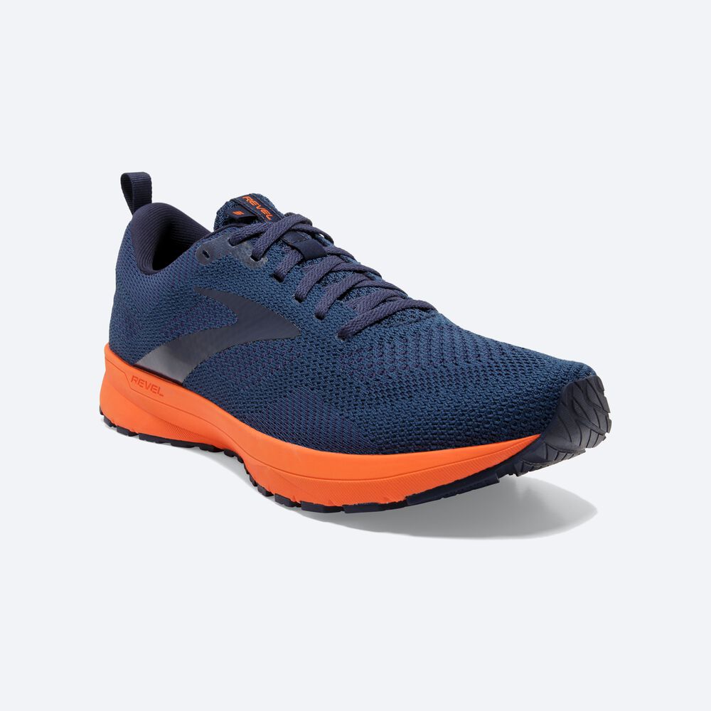 Zapatillas Running Brooks Revel 5 Hombre Marrones/Azul Marino | Ecuador-54607