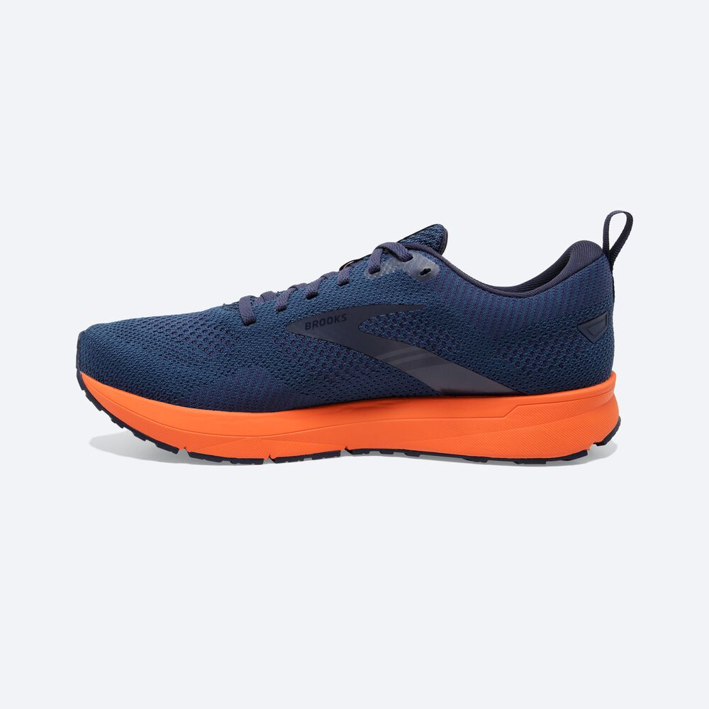 Zapatillas Running Brooks Revel 5 Hombre Marrones/Azul Marino | Ecuador-54607