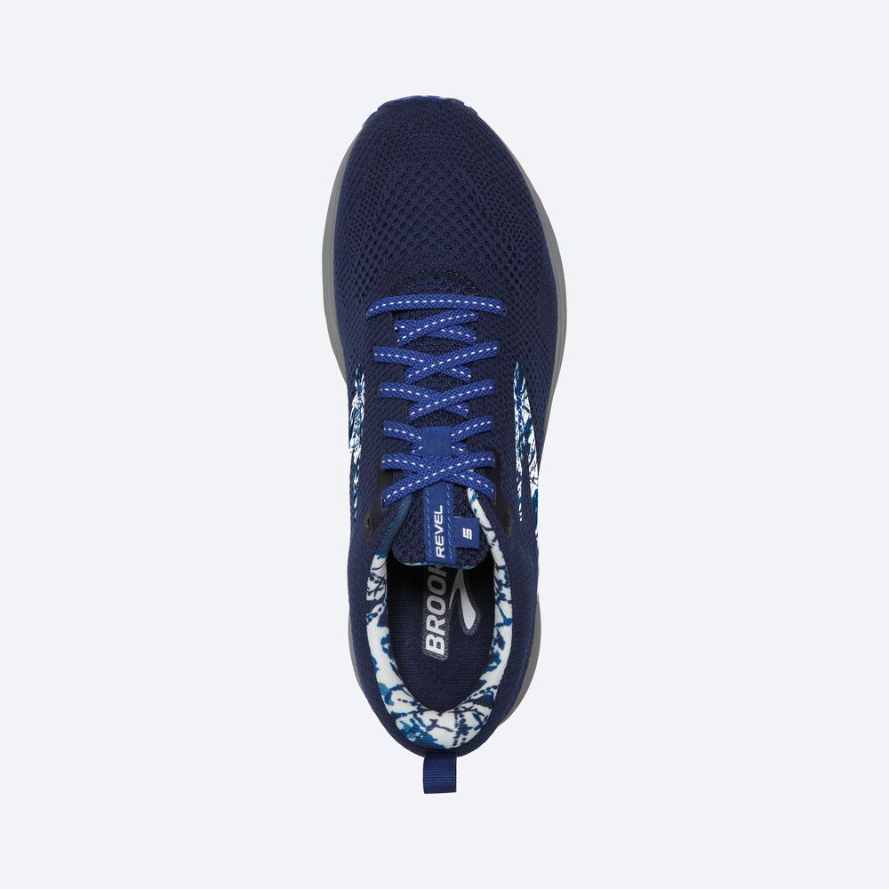 Zapatillas Running Brooks Revel 5 Hombre Azules/Azules/Blancas | Ecuador-57306