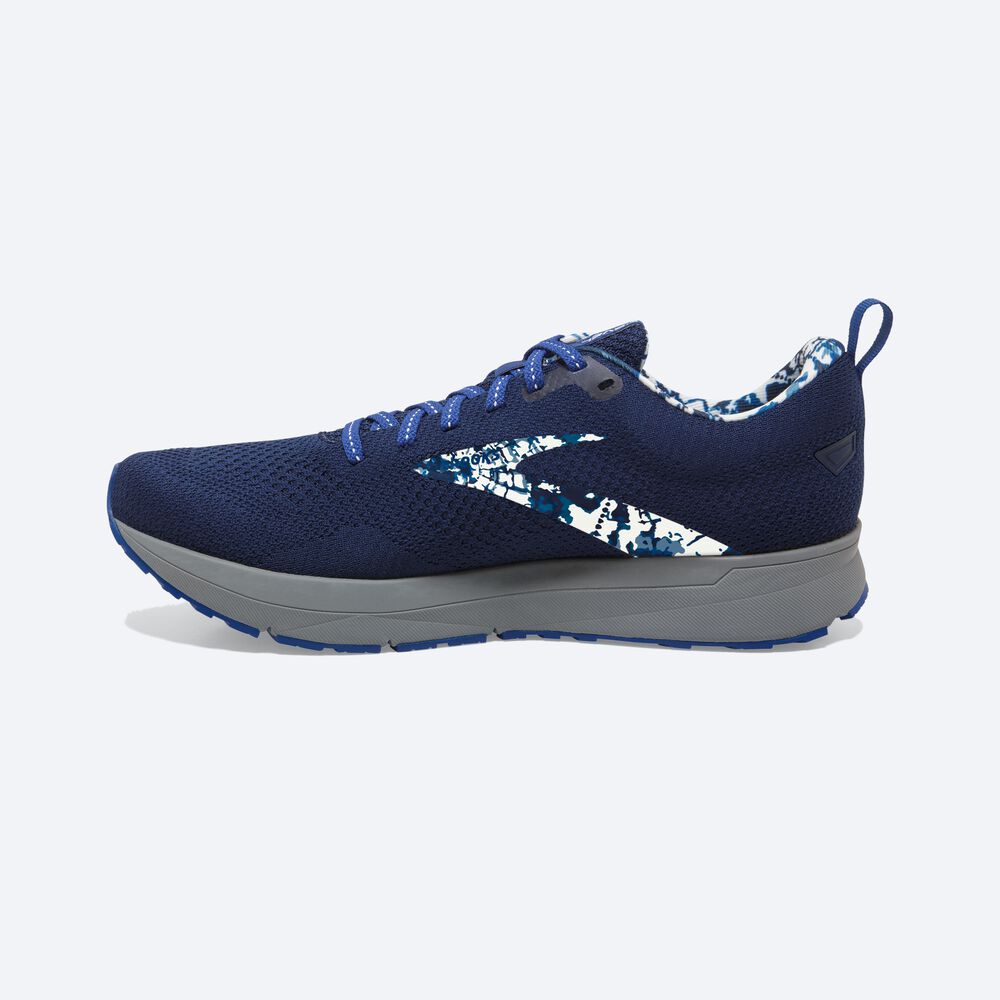 Zapatillas Running Brooks Revel 5 Hombre Azules/Azules/Blancas | Ecuador-57306