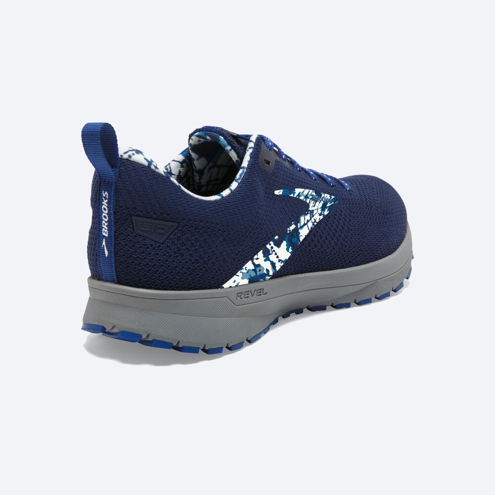 Zapatillas Running Brooks Revel 5 Hombre Azules/Azules/Blancas | Ecuador-57306