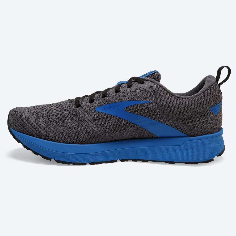 Zapatillas Running Brooks Revel 5 Hombre Negras/Gris/Azules | Ecuador-64293