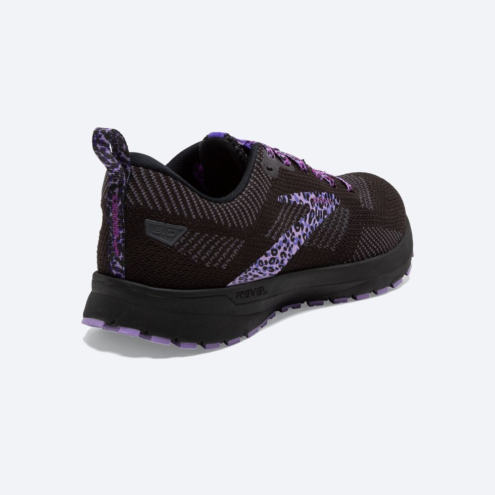 Zapatillas Running Brooks Revel 5 Mujer Negras/Moradas | Ecuador-71469