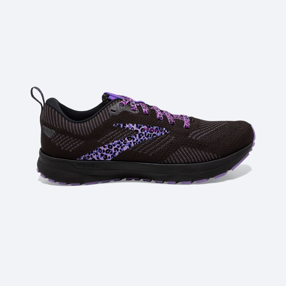 Zapatillas Running Brooks Revel 5 Mujer Negras/Moradas | Ecuador-71469