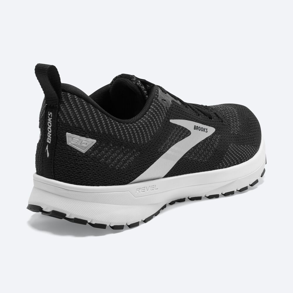 Zapatillas Running Brooks Revel 5 Mujer Negras/Metal/Blancas | Ecuador-86491