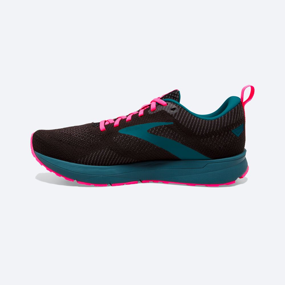 Zapatillas Running Brooks Revel 5 Mujer Negras/Azules/Rosas | Ecuador-94256