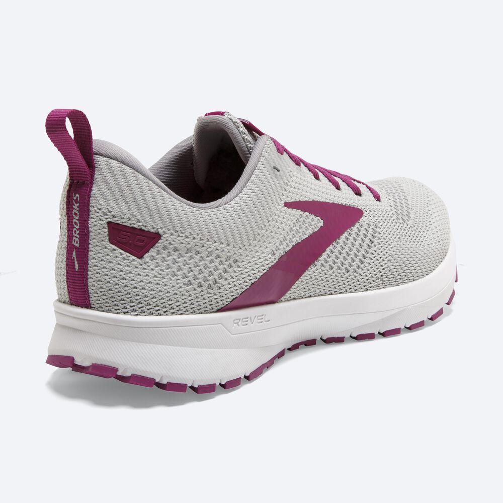 Zapatillas Running Brooks Revel 5 Mujer Gris/Blancas | Ecuador-96310