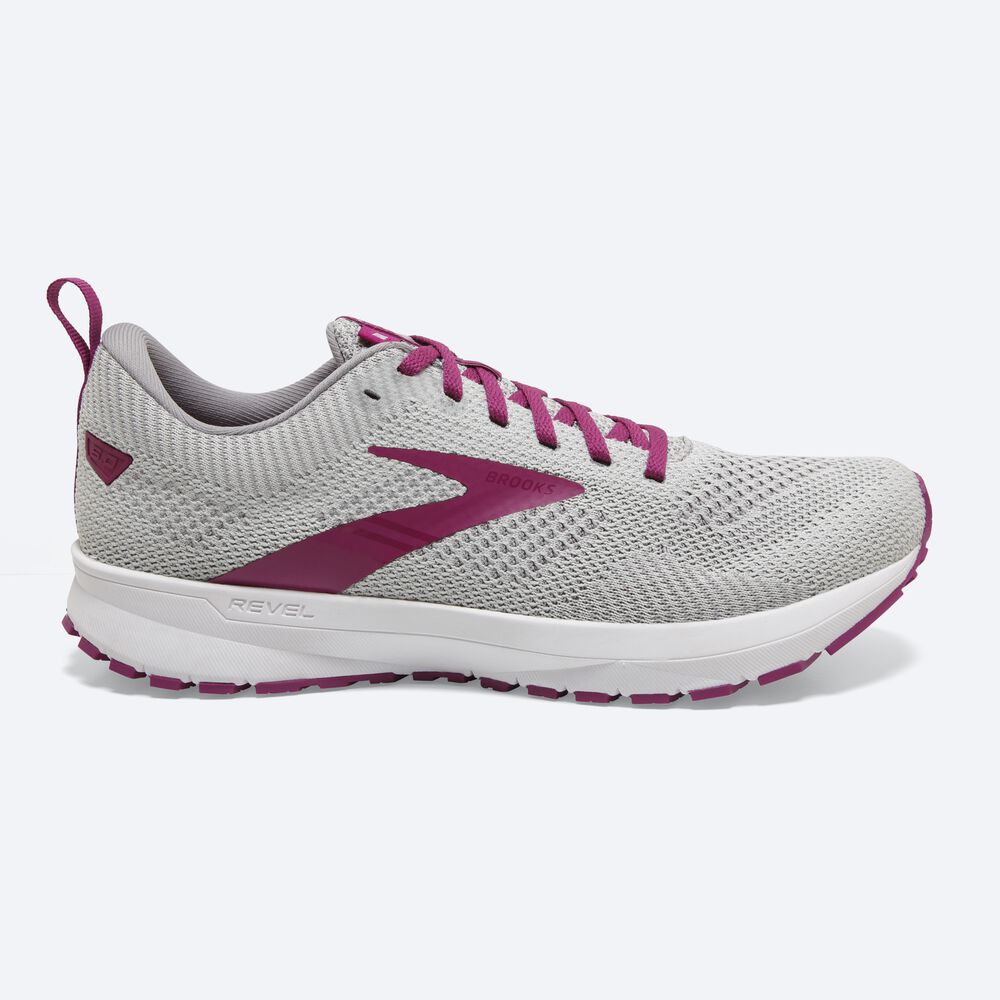 Zapatillas Running Brooks Revel 5 Mujer Gris/Blancas | Ecuador-96310