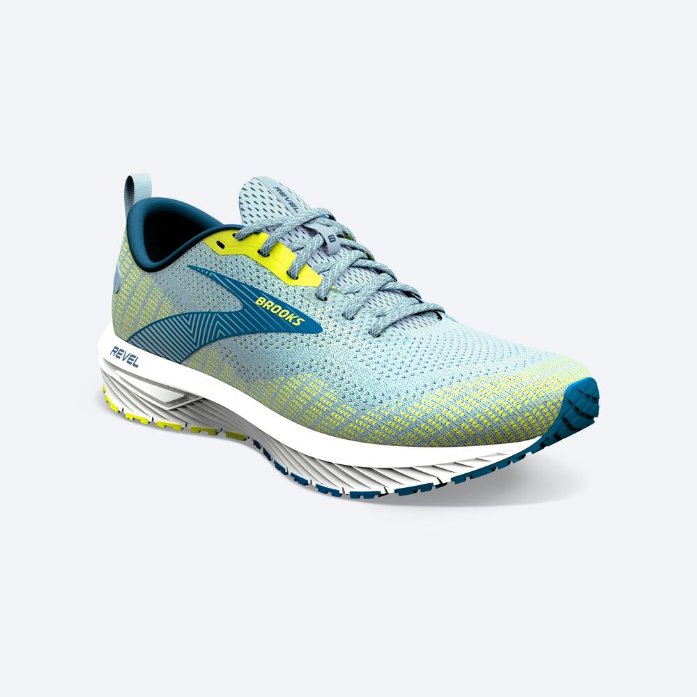 Zapatillas Running Brooks Revel 6 Hombre Azules Claro | Ecuador-47105