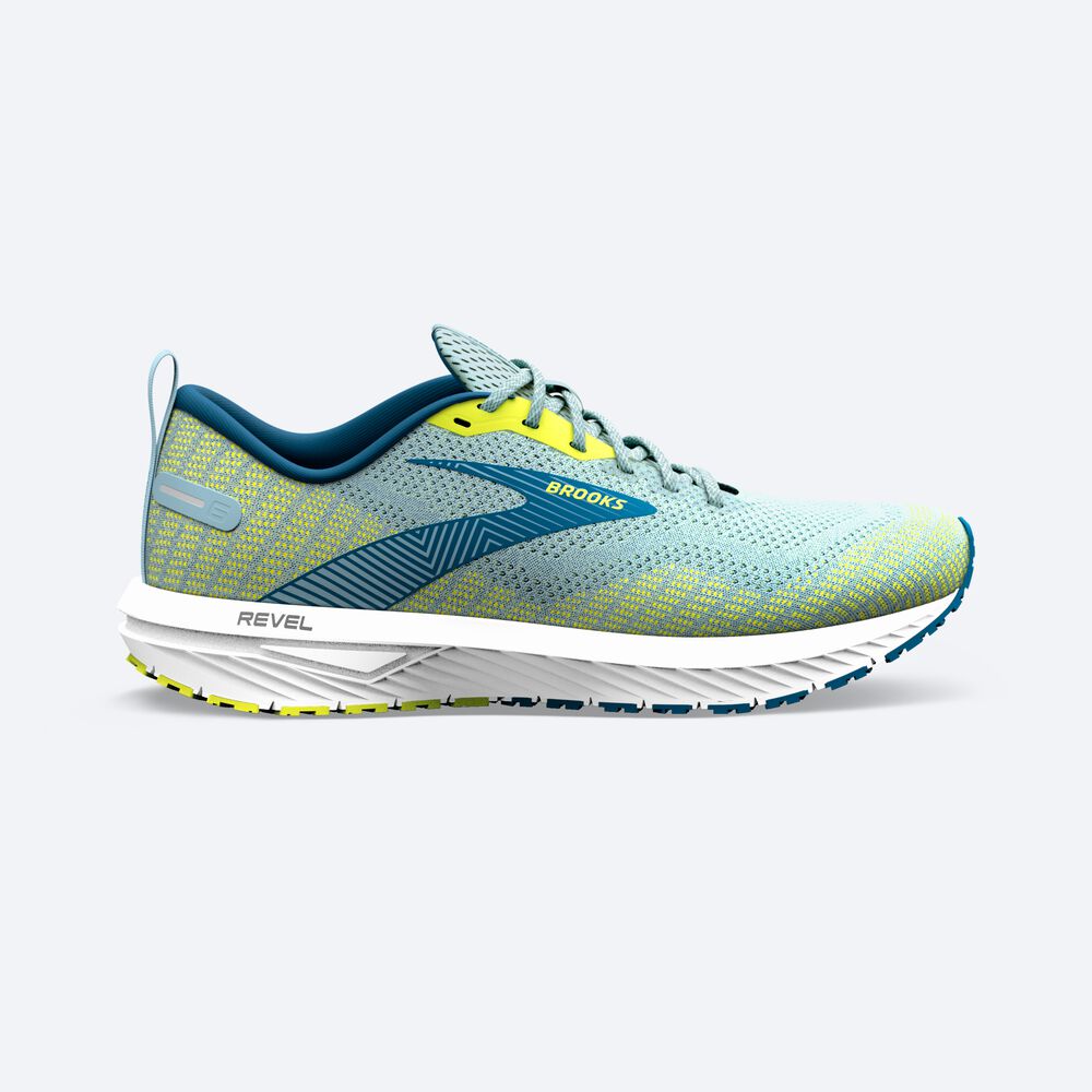 Zapatillas Running Brooks Revel 6 Hombre Azules Claro | Ecuador-47105