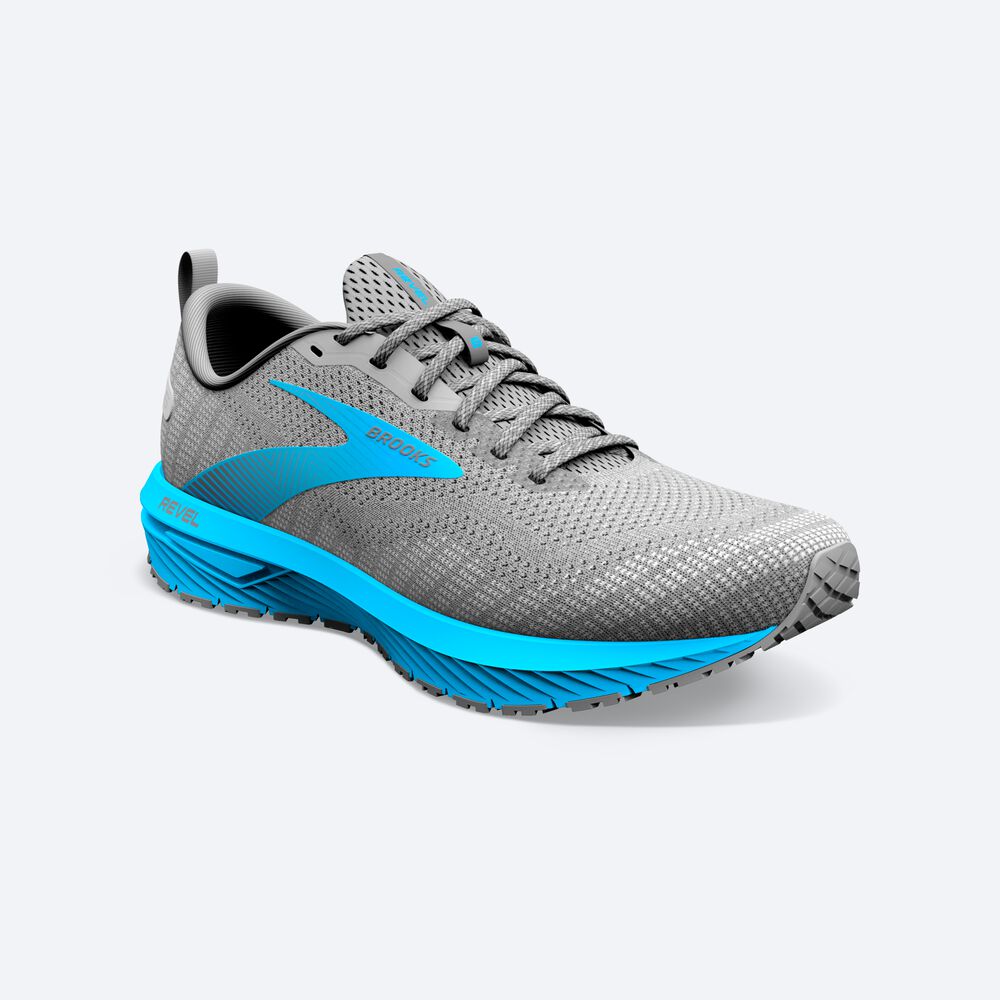 Zapatillas Running Brooks Revel 6 Hombre Negras/Azules | Ecuador-83469