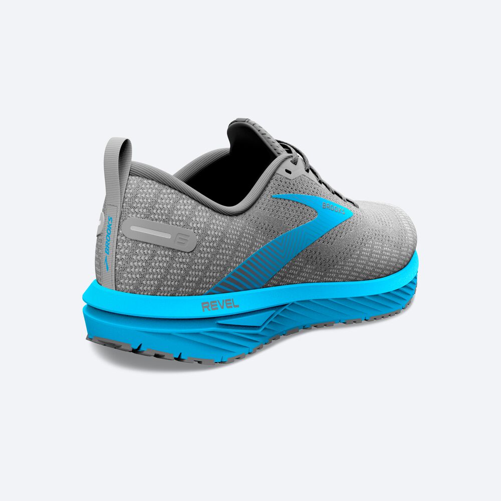 Zapatillas Running Brooks Revel 6 Hombre Negras/Azules | Ecuador-83469