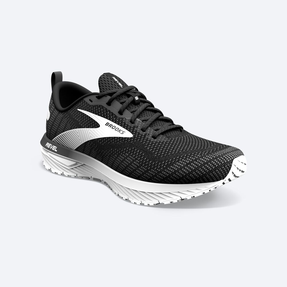 Zapatillas Running Brooks Revel 6 Mujer Negras/Blancas | Ecuador-26095