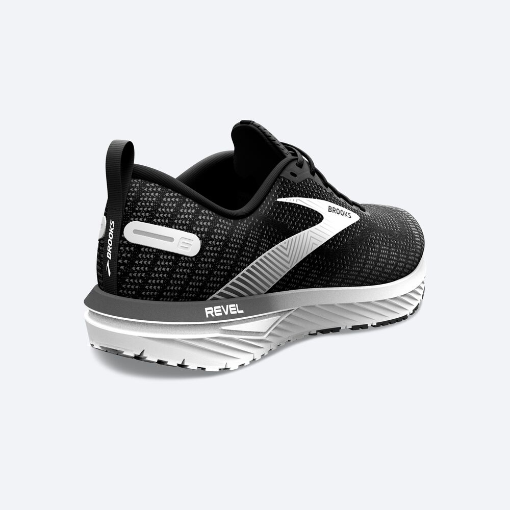 Zapatillas Running Brooks Revel 6 Mujer Negras/Blancas | Ecuador-26095