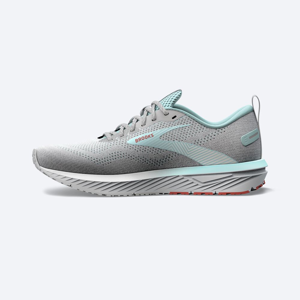 Zapatillas Running Brooks Revel 6 Mujer Gris/Azules | Ecuador-38912