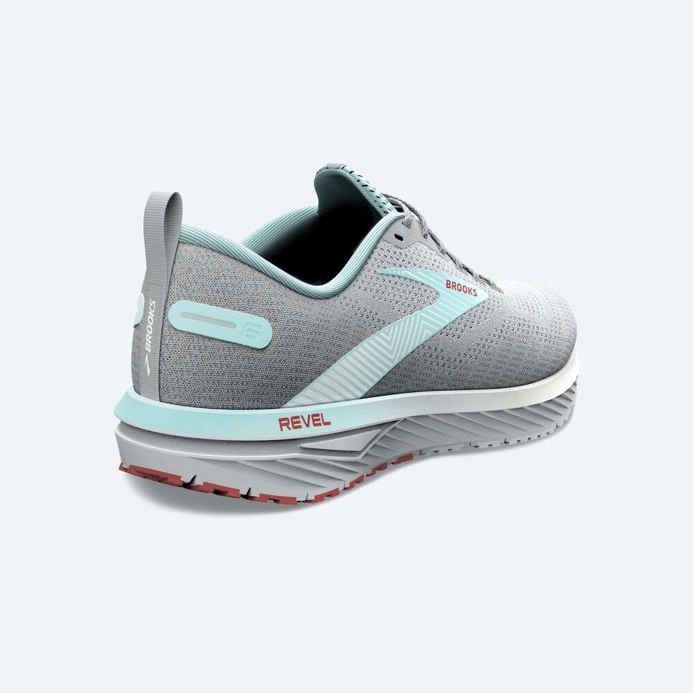 Zapatillas Running Brooks Revel 6 Mujer Gris/Azules | Ecuador-38912