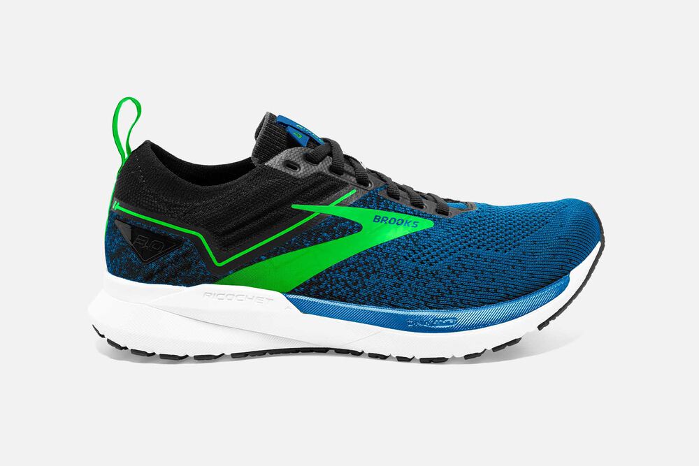 Zapatillas Running Brooks Ricochet 3 Hombre Azules/Verde | Ecuador-35819