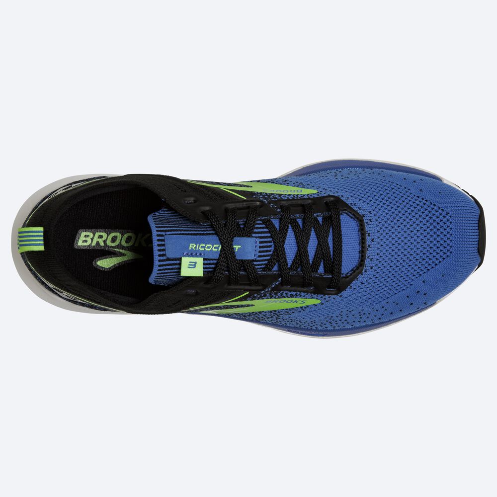 Zapatillas Running Brooks Ricochet 3 Hombre Azules/Verde | Ecuador-35819