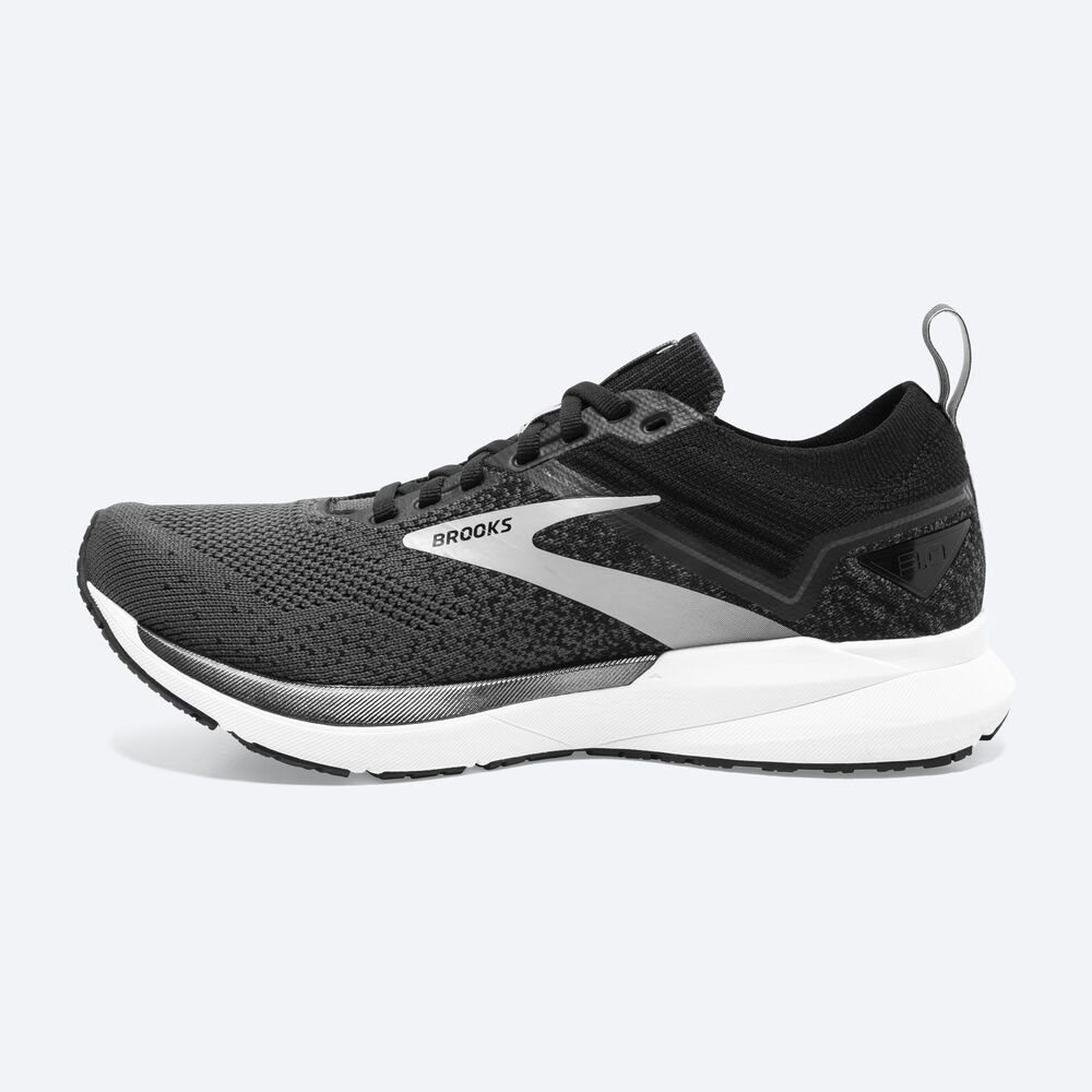 Zapatillas Running Brooks Ricochet 3 Hombre Negras/Blancas | Ecuador-46187