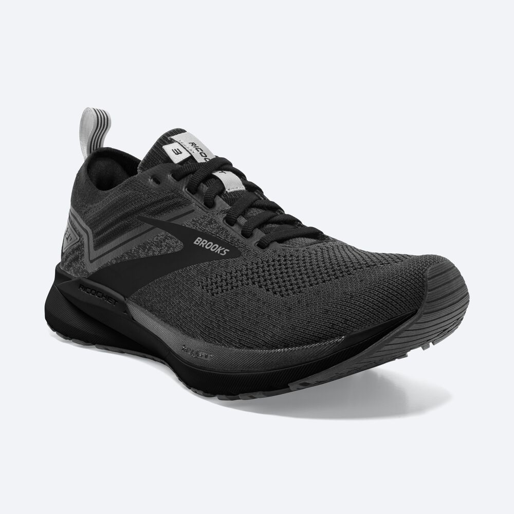 Zapatillas Running Brooks Ricochet 3 Hombre Negras | Ecuador-51764