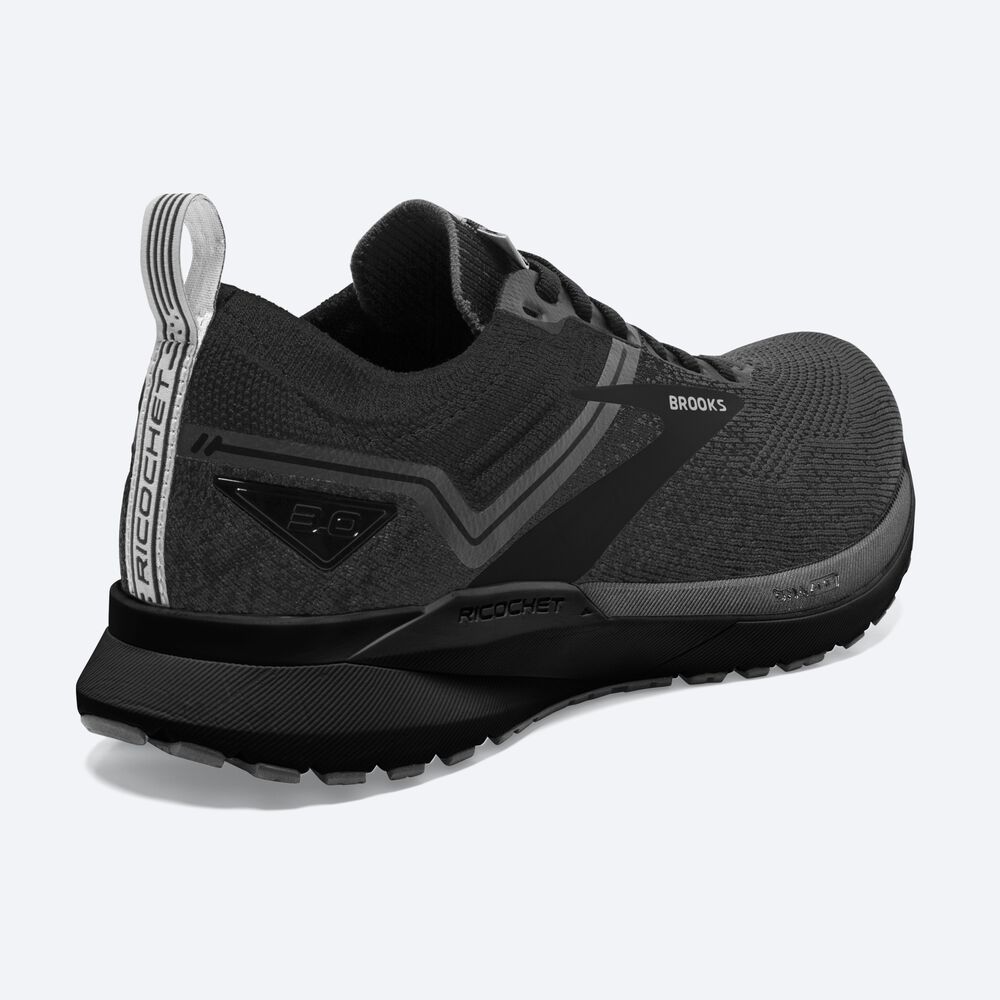 Zapatillas Running Brooks Ricochet 3 Hombre Negras | Ecuador-51764