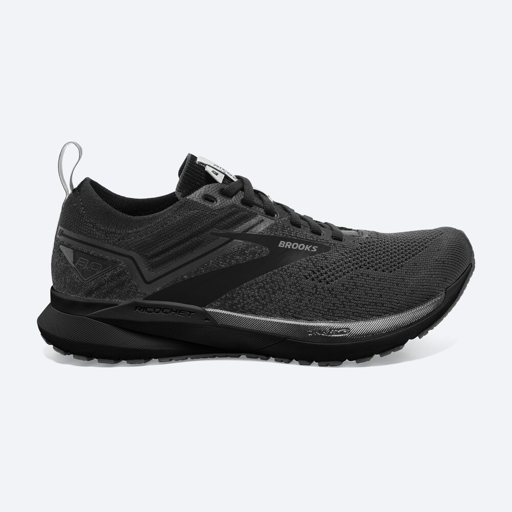 Zapatillas Running Brooks Ricochet 3 Hombre Negras | Ecuador-51764