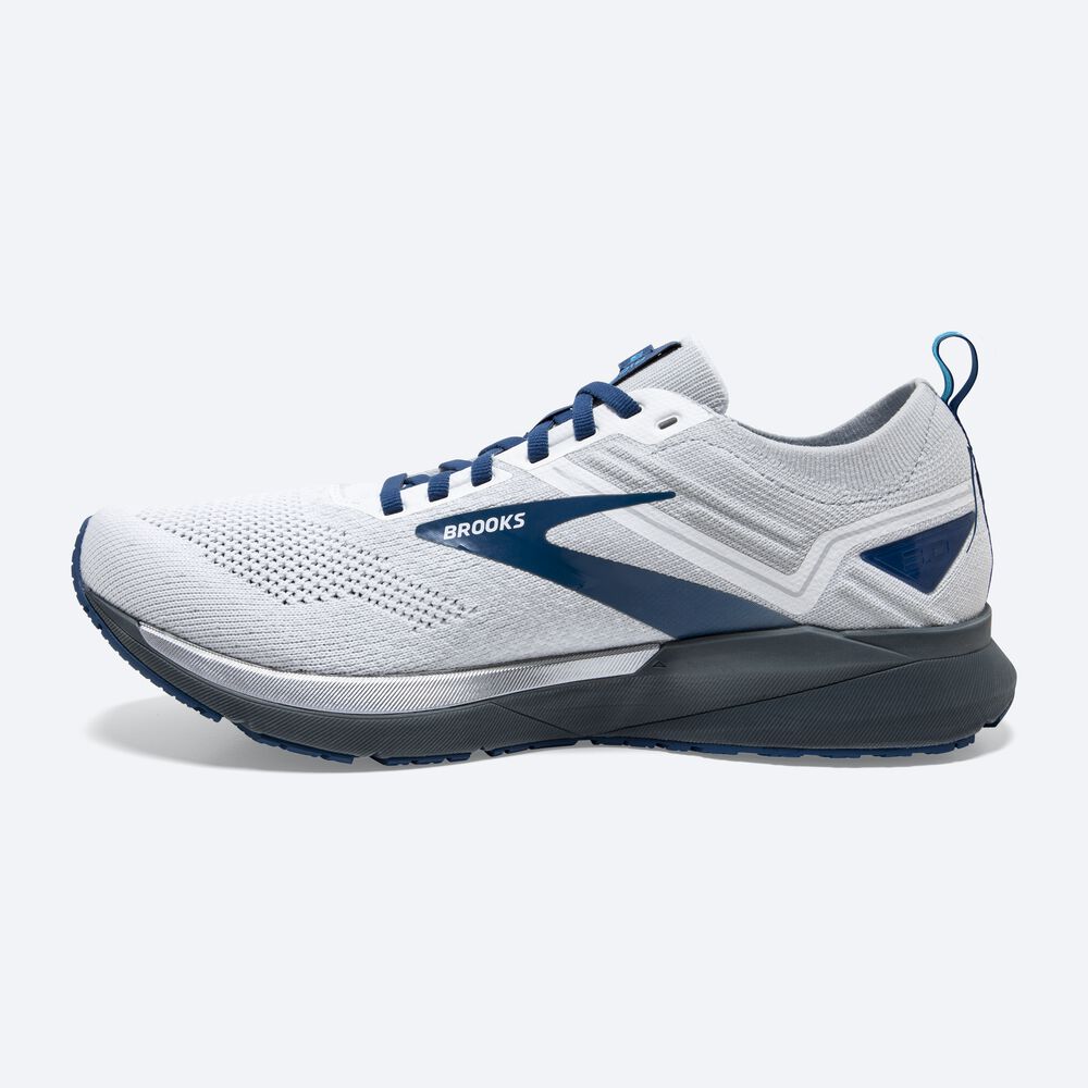 Zapatillas Running Brooks Ricochet 3 Hombre Blancas/Gris/Azules | Ecuador-59402