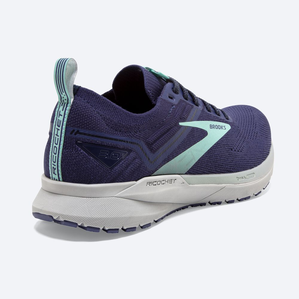 Zapatillas Running Brooks Ricochet 3 Mujer Azul Marino/Azules | Ecuador-98125