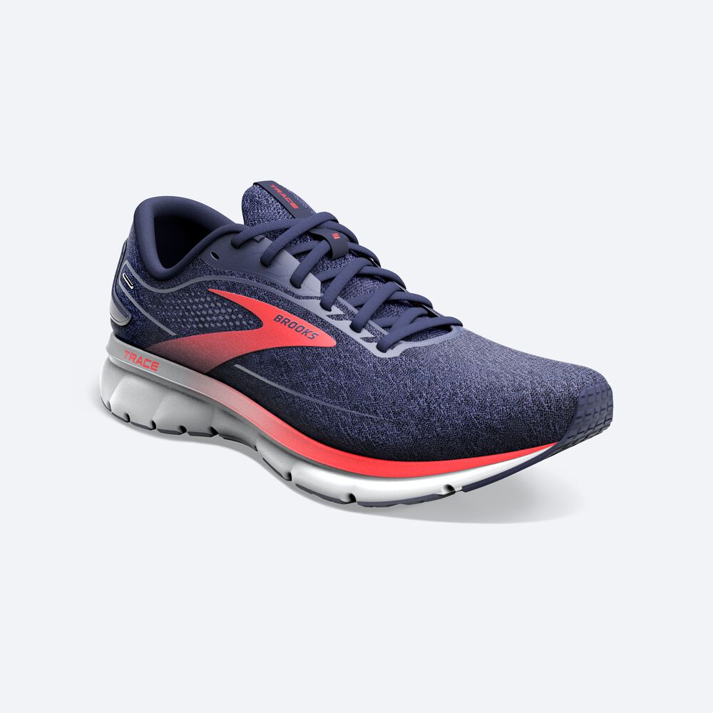 Zapatillas Running Brooks Trace 2 Hombre Azul Marino/Gris/Rojas | Ecuador-20138