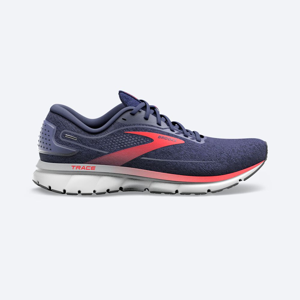 Zapatillas Running Brooks Trace 2 Hombre Azul Marino/Gris/Rojas | Ecuador-20138