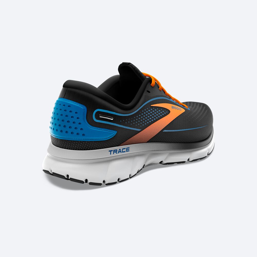 Zapatillas Running Brooks Trace 2 Hombre Negras/Azules/Naranjas | Ecuador-74816