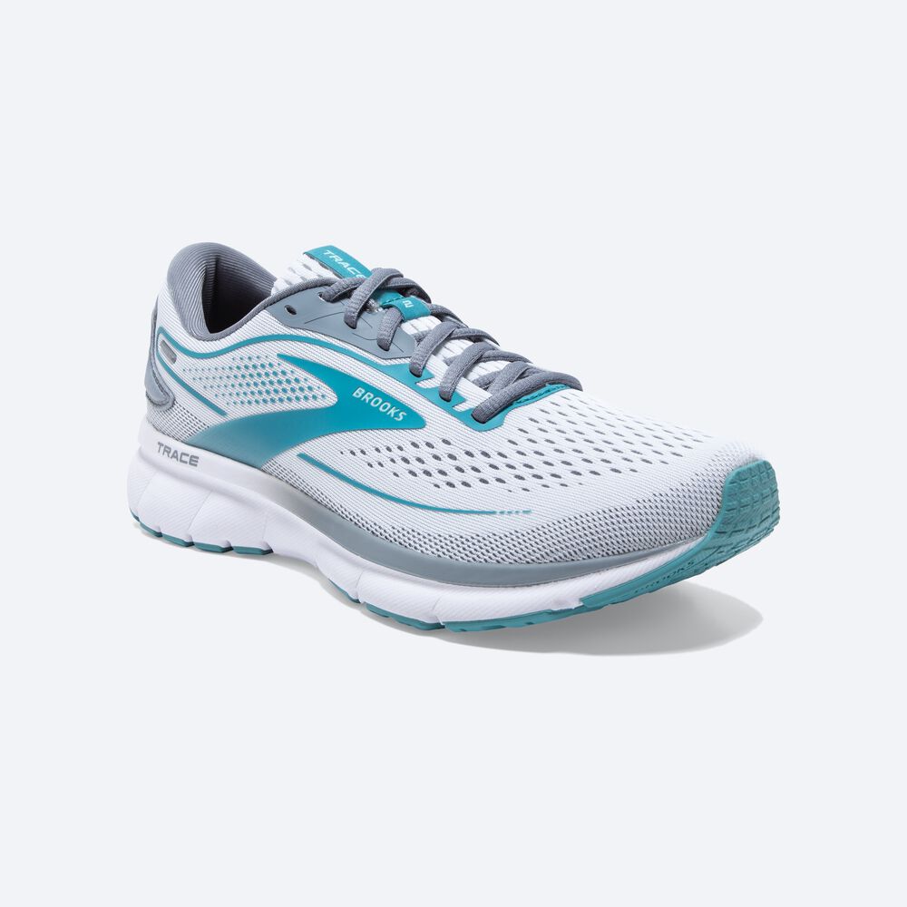 Zapatillas Running Brooks Trace 2 Mujer Blancas/Gris | Ecuador-93526