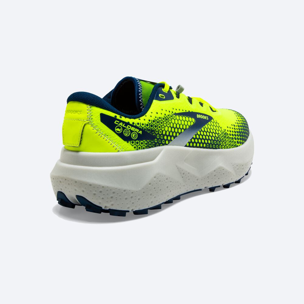 Zapatillas Trail Brooks Caldera 6 Hombre Amarillo/Azul Marino | Ecuador-48126