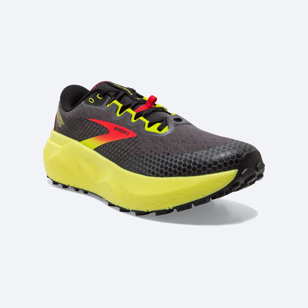 Zapatillas Trail Brooks Caldera 6 Hombre Negras/Rojas/Amarillo | Ecuador-91203